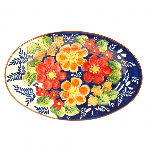 Flores Coloridas - Travessa Oval Flores Coloridas - Travessa Oval